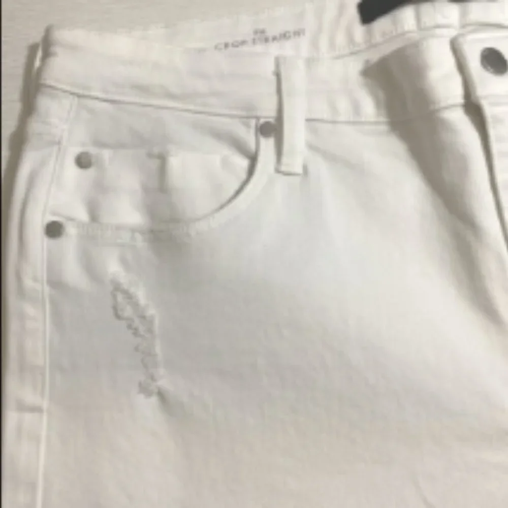 LIVERPOOL The Crop Straight Distressed Denim Jean Pants Women's Size 16/33